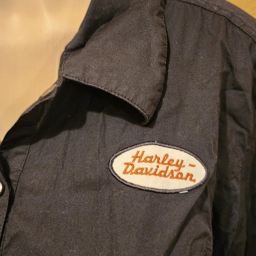 Harley Davidson button down shirt sz XL - Picture 2 of 6